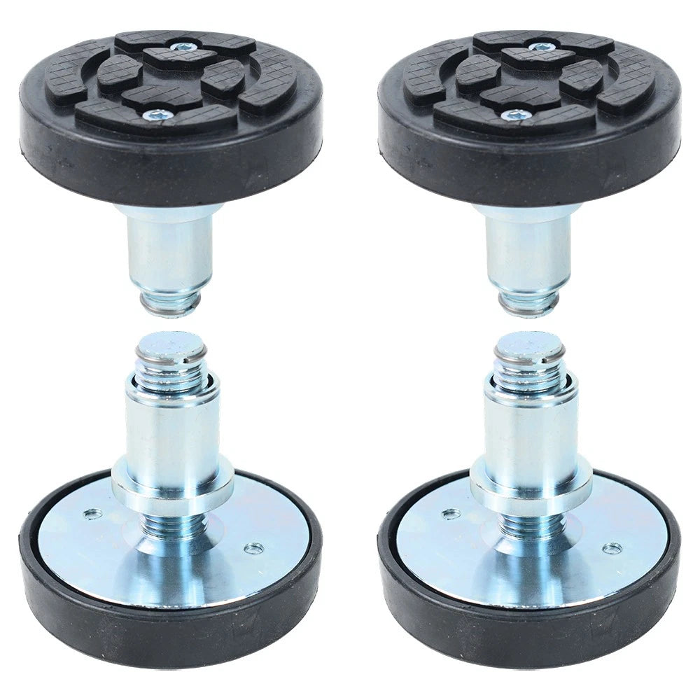 4X Rubber Tray Heightening Feet for Car Lift (Shaft Diameter 35mm)