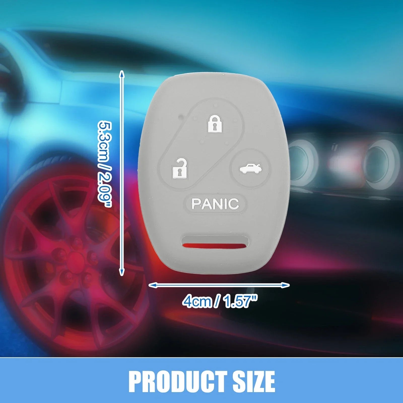 Smart Key Fob Cover for Honda Accord Civic CR-V Pilot Black Gray (2 x)
