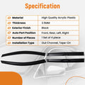Window Visor Vent Deflector Guard for Ford Edge (2015–2024) Black Tinted