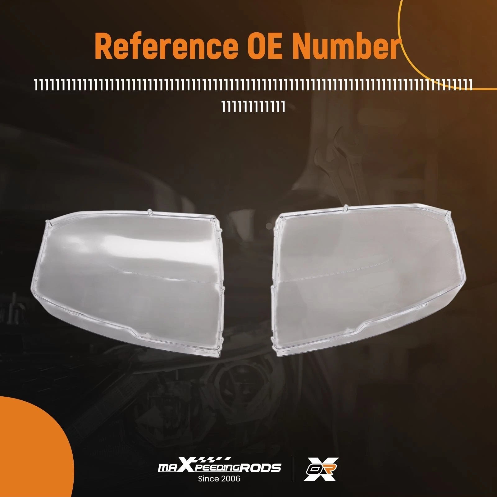 Front Headlamp Lens Cover Set for Cadillac Escalade (2007–2014) Clear Polycarbonate