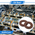 2X Oil Seal Ring for Rotary Shaft 30x62x7mm FKM Rubber