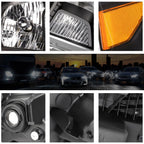 Direct Replacement Headlight for Tundra (2014–2020) Black Housing Amber Corner