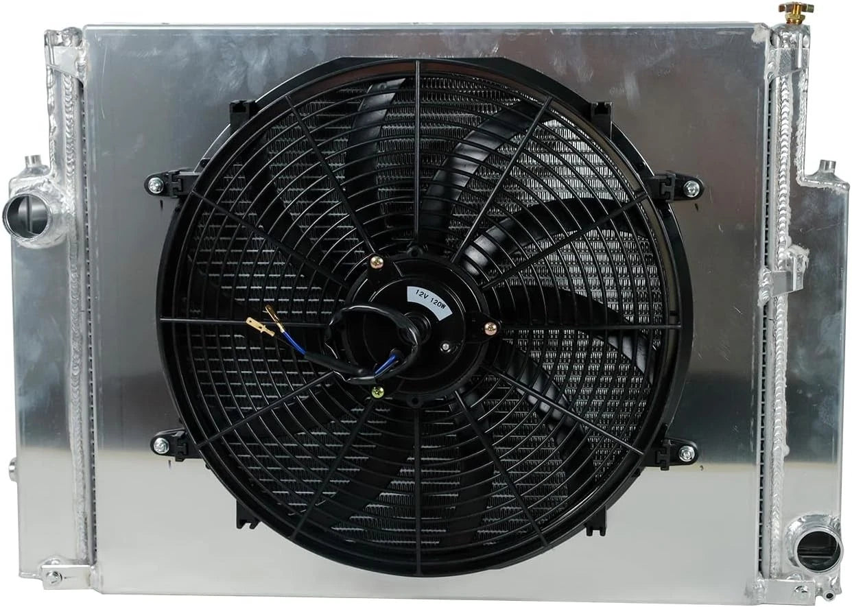 2 Row Radiator + 16" Fan Shroud + Relay for BMW E36 323i 325i 328i (1992–1999)