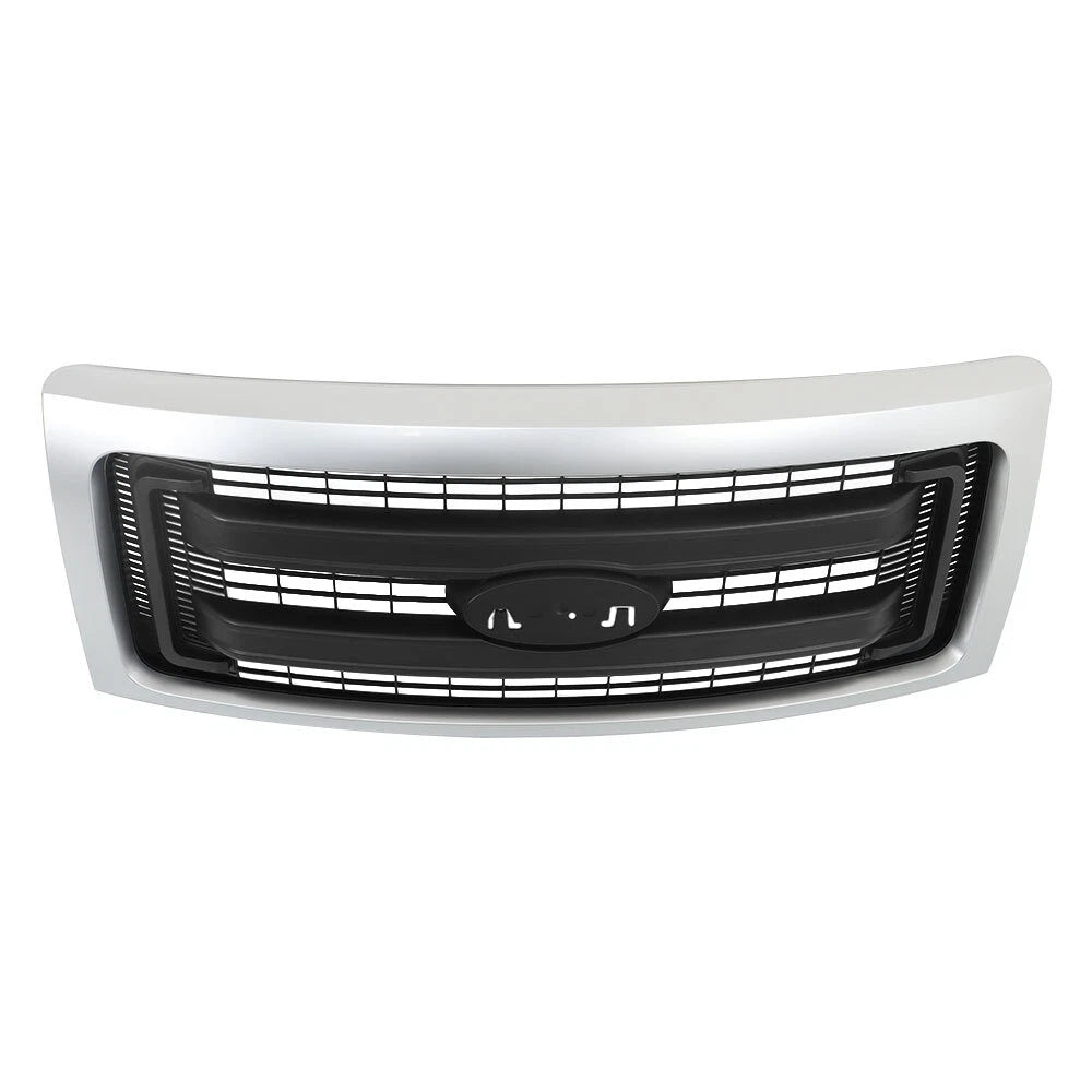 Front Upper Grille for Ford F150 (2009â2014) Silver Black