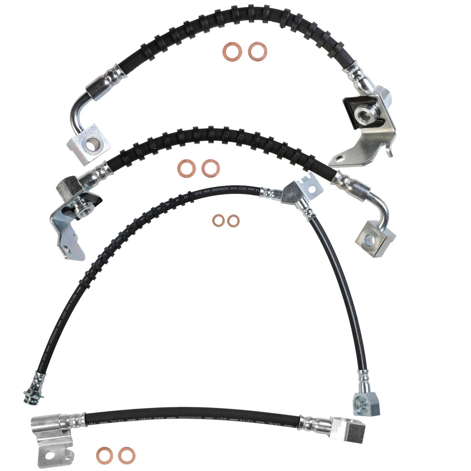 Sunsong 4X Brake Hydraulic Hose Kit for Ford Explorer Sport