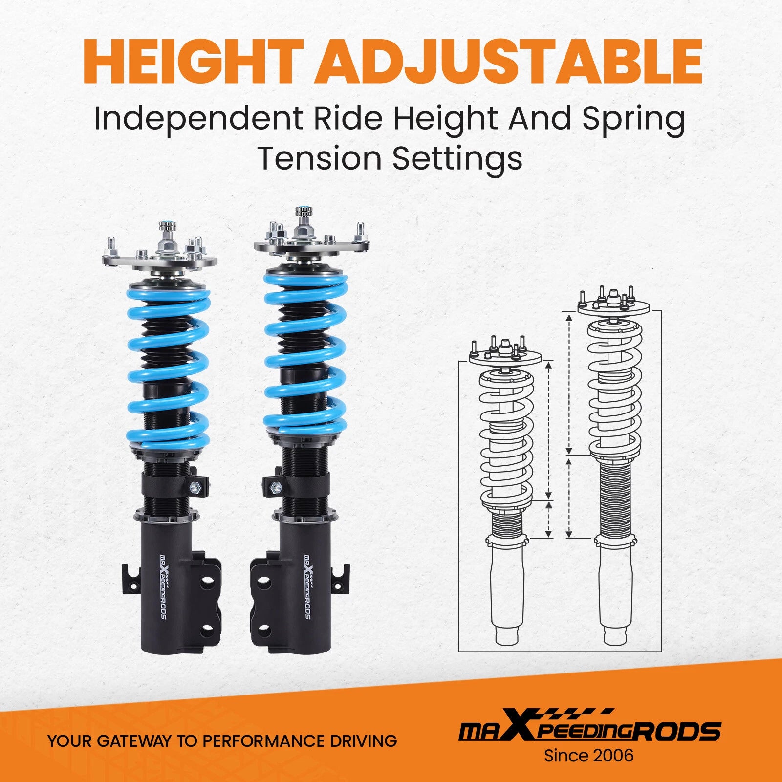 Coilovers Struts Kit for Toyota Celica (2000-2006) 24 Way Damper