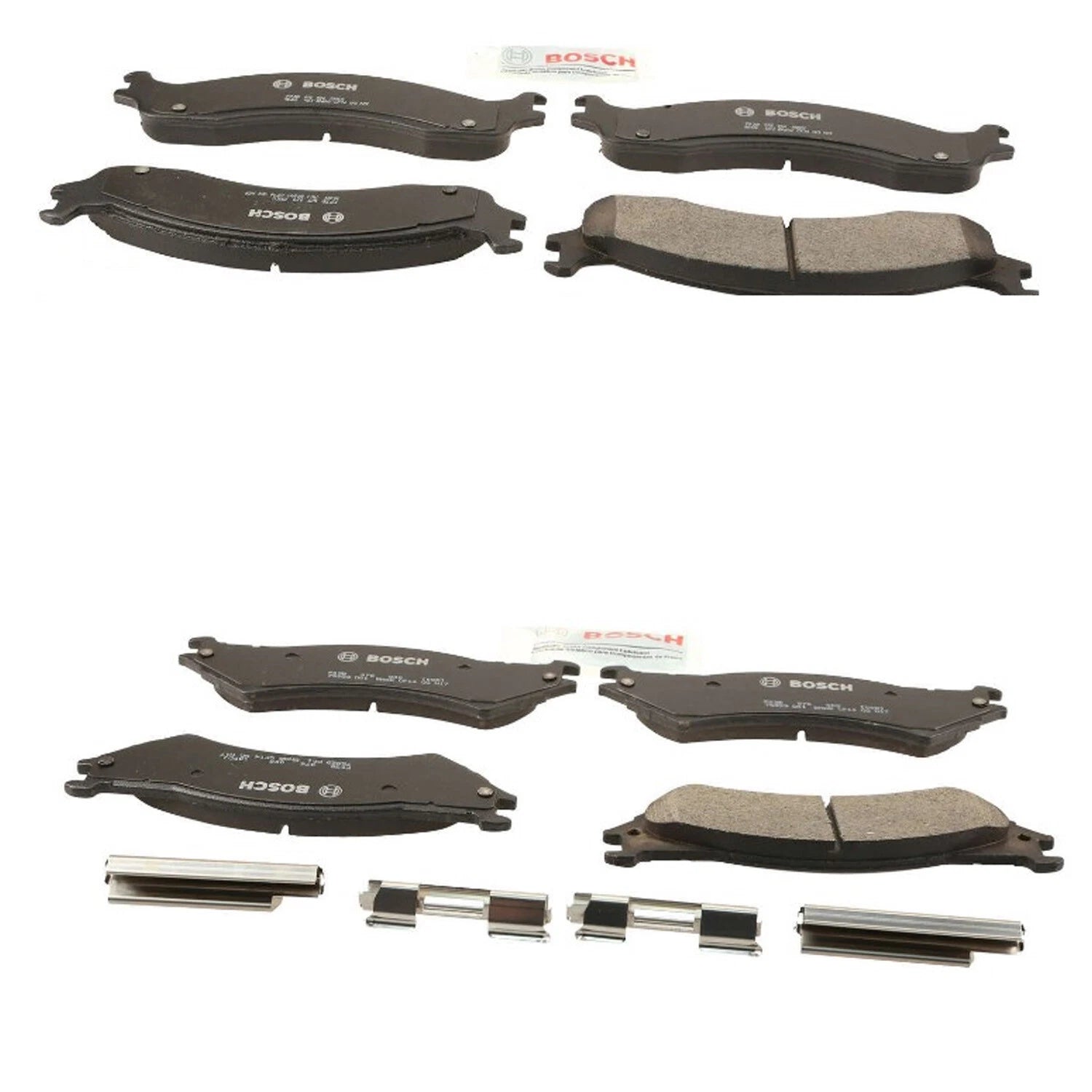 Set of 4 Bosch QuietCast Ceramic Disc Brake Pads for Ford V6 V8 V10