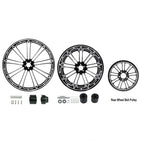 30" Front 18" Rear Wheel Rim Hub Belt Pulley for Harley Touring (1997–2008)
