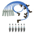 NGK 7mm Wire Set & Denso Iridium Spark Plug Kit for Dakota Ram 1500 (1997–2004)