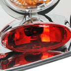 Pair Chrome Housing Tail Lights for Audi A3/S3 (1998–2002)