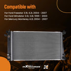 Radiator for Ford Freestar, Mercury Monterey 3.9L 4.2L (2004–2007) 41-2258A 1F2Z8005AA