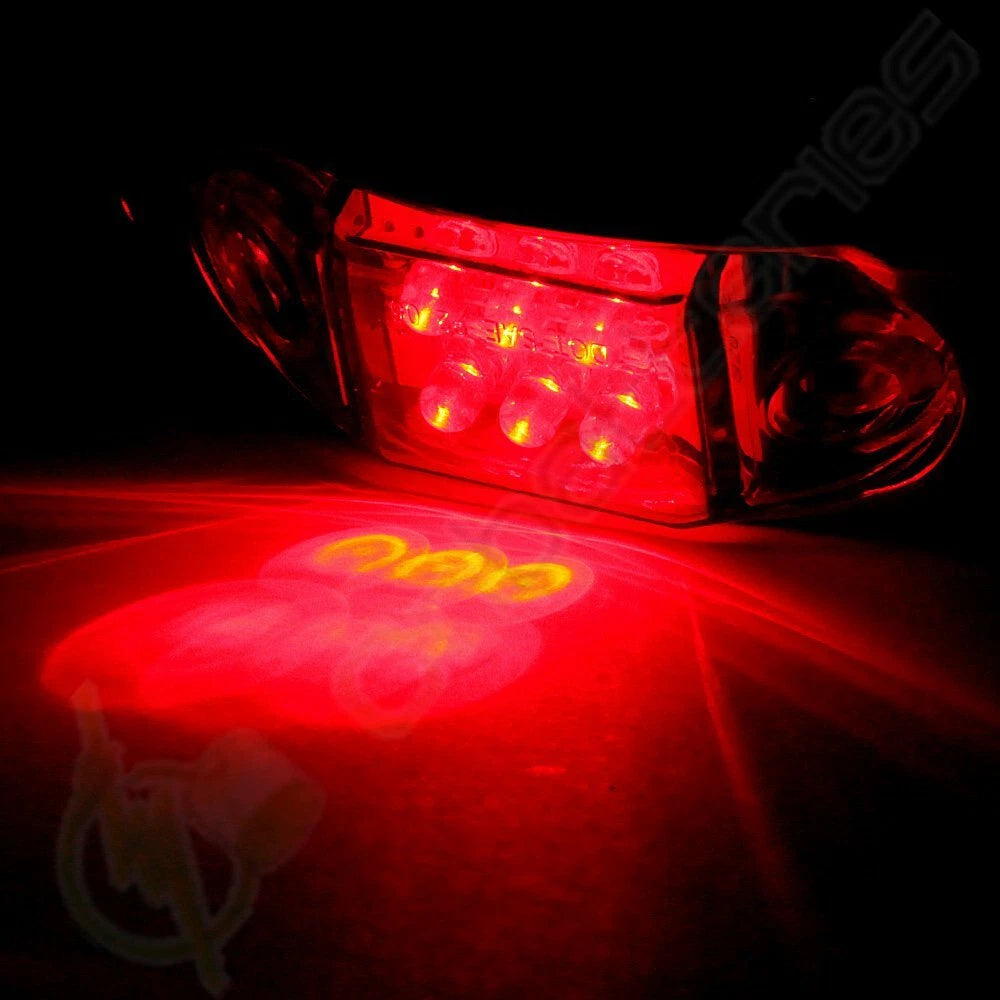 Pack of 10 LED Trailer Side Marker Clearance Running Light Red Lamp
