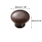 6X Cabinet Pull Handles for Jewelry Box Drawer (Red Bronze)