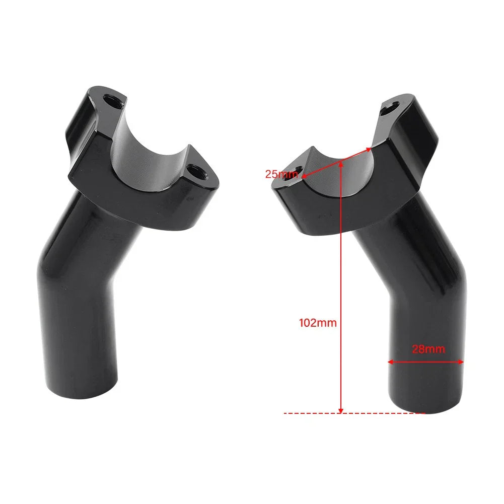 4" Tall Pullback Handlebar Riser 1" Clamp for Harley Tour