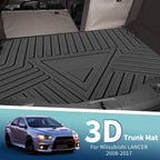 Flat Face Cargo Liner Rear Trunk Mat for Mitsubishi Lancer (2008–2017) TPE