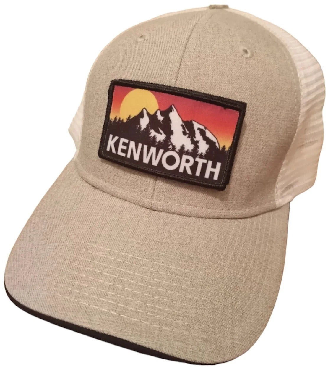 Removable Mountain Patch Trucker Mesh Snapback Hat for Kenworth Trucks