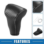 Auto Gear Shifting Knob Cover for Honda CR-V (2017-2022) Black Gray Stitches