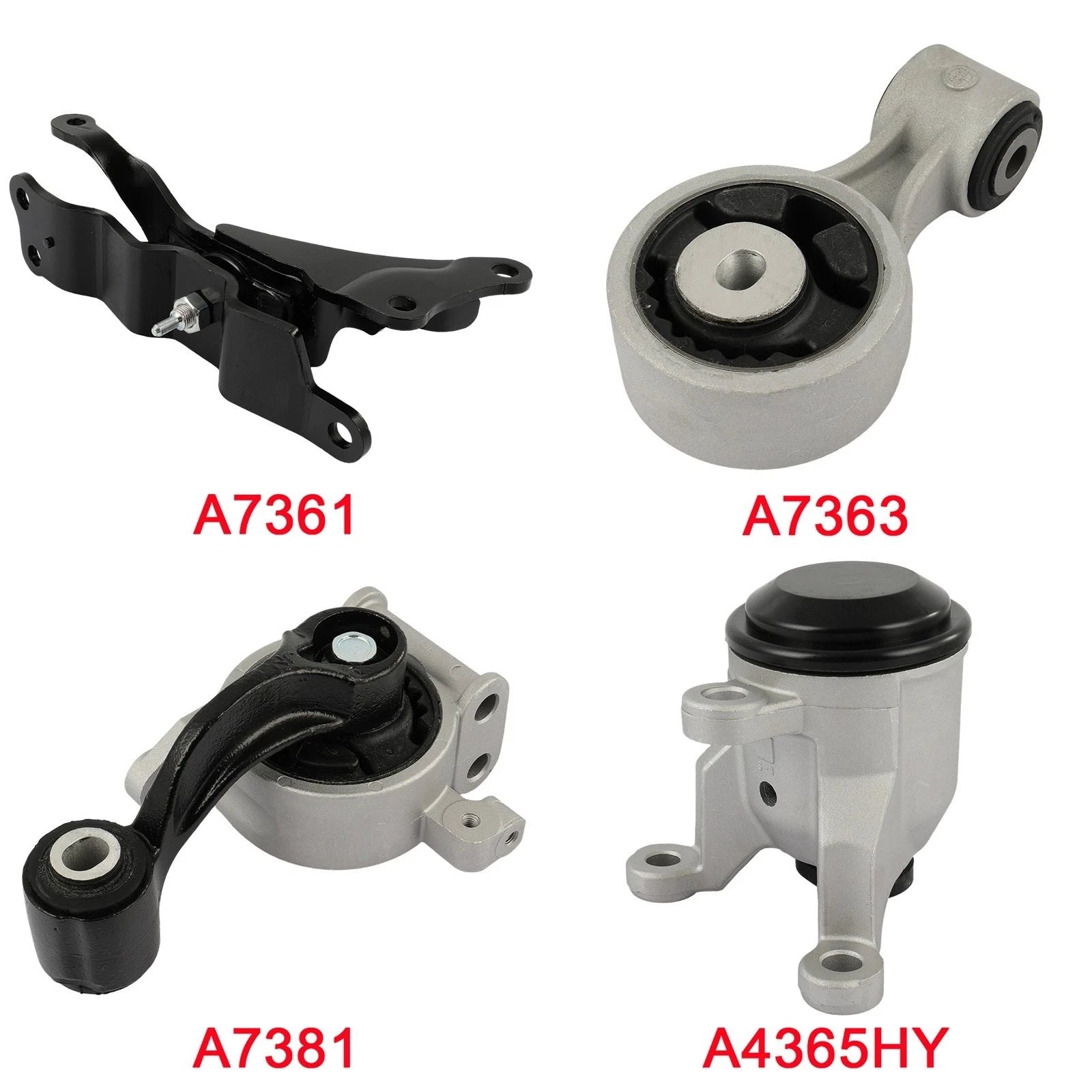 4X Engine Motor & Transmission Mount & Torque Strut Mount for Nissan Maxima (2004–2008)