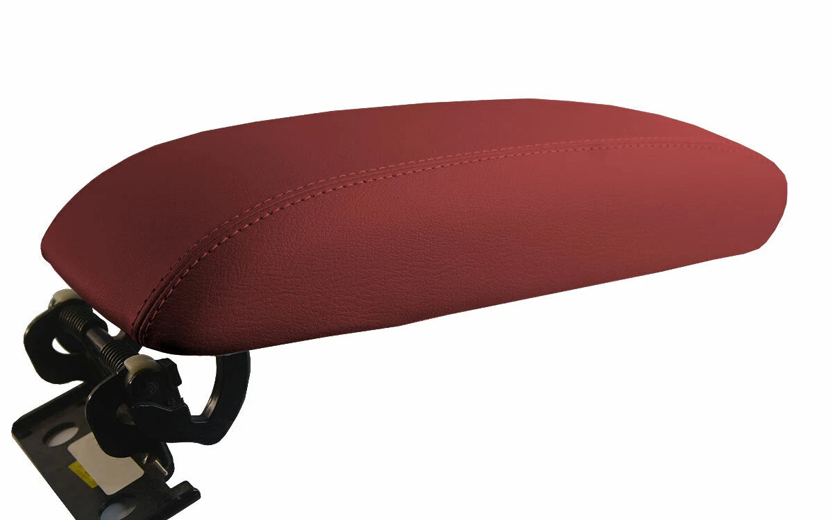 Leather Console Lid Armrest Cover for Kia Cadenza (2014–2016) Red