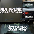 3x Silver Letter Not Drunk Avoiding Potholes Sport Style Sticker Universal (–)