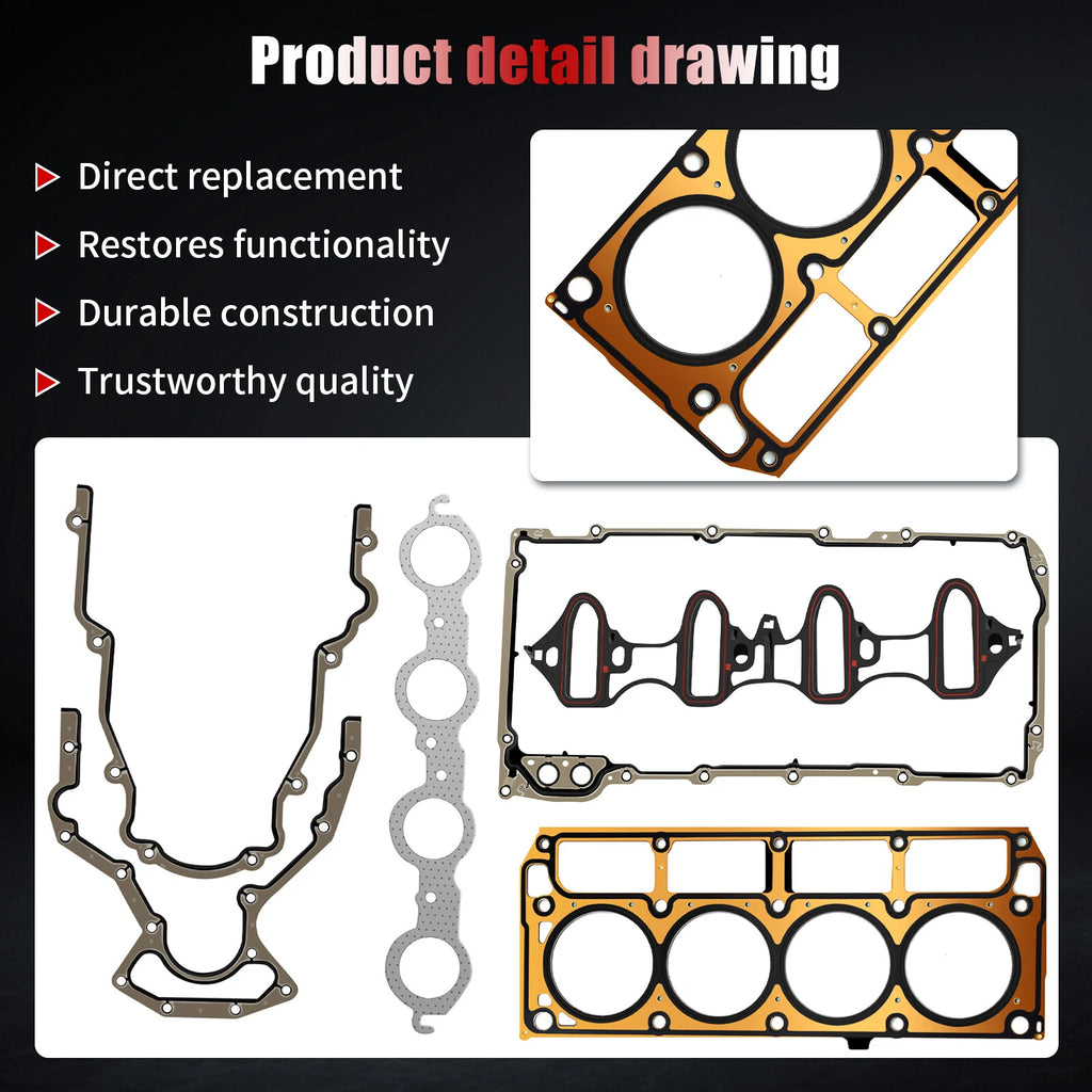 Full Gasket Set for Chevy Tahoe Silverado 1500 GMC Yukon (2000–2006)