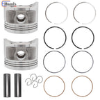 2X Crankshaft Engine Piston for Yamaha XV750 (1981–1990) 4X7-11637-00-00, 4X7-11635-00-00