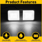 12V LED Ceiling Light for RV Trailer Camper (Double Dome)
