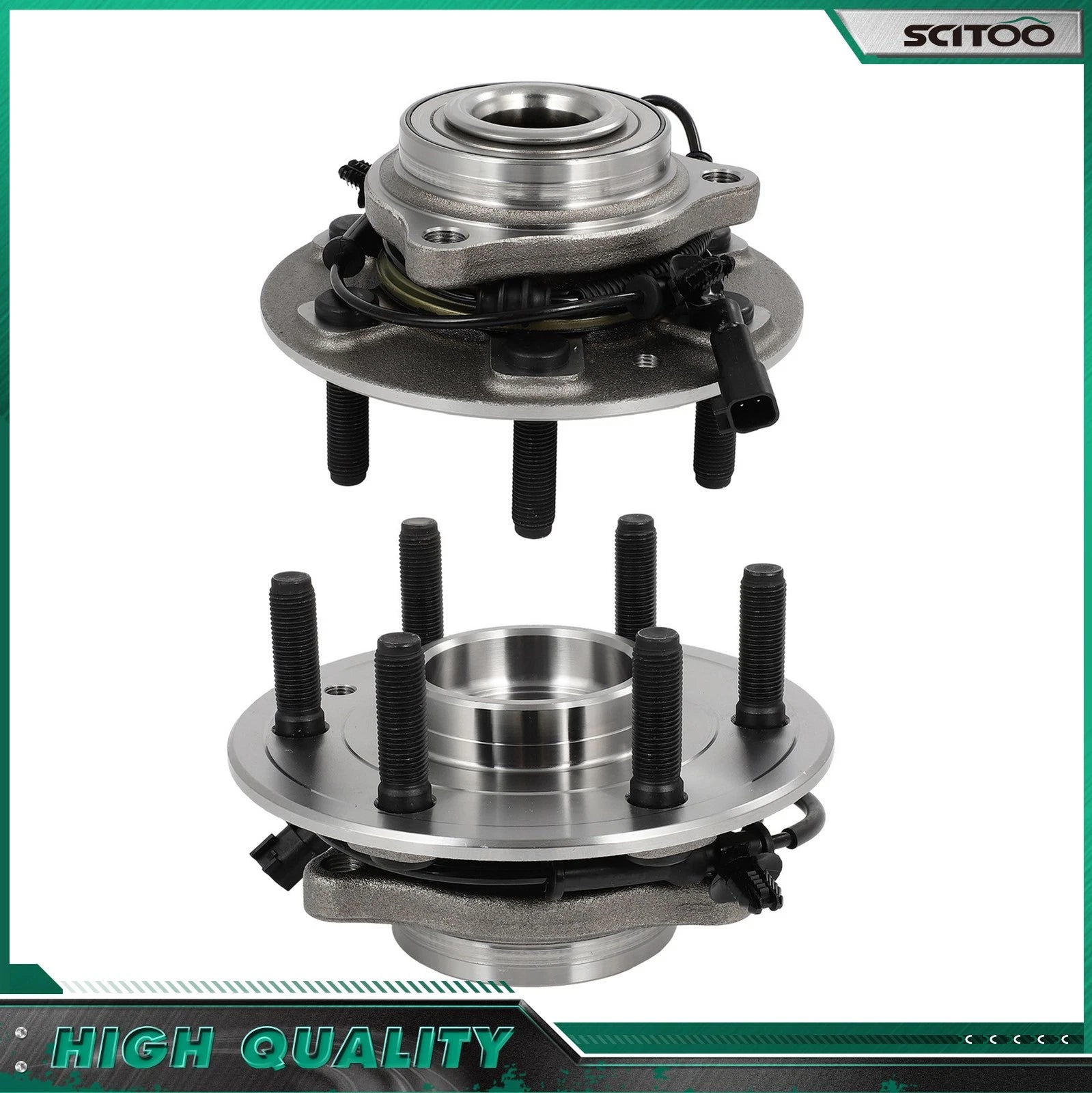2X Front Wheel Bearings Hub for Ram 1500 (2019–2023) 4WD
