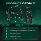 Front Control Arm Suspension Tie Rod Sway Bar Ball Joint for Ford F-150 (2005–2008)