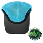 Powerstroke Trucker Hat for Ford (Charcoal Gray/Blue, Flex Fit LG/XL)