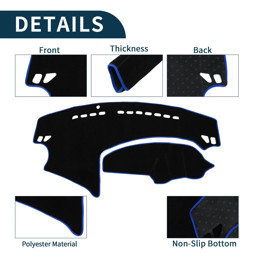 Dashboard Cover Mat for Mazda 3 Axela (2009–2013) Sun Protector Black Blue