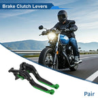 Adjustable Brake Clutch Levers for Honda CBR650R (2014–2022) Black Green