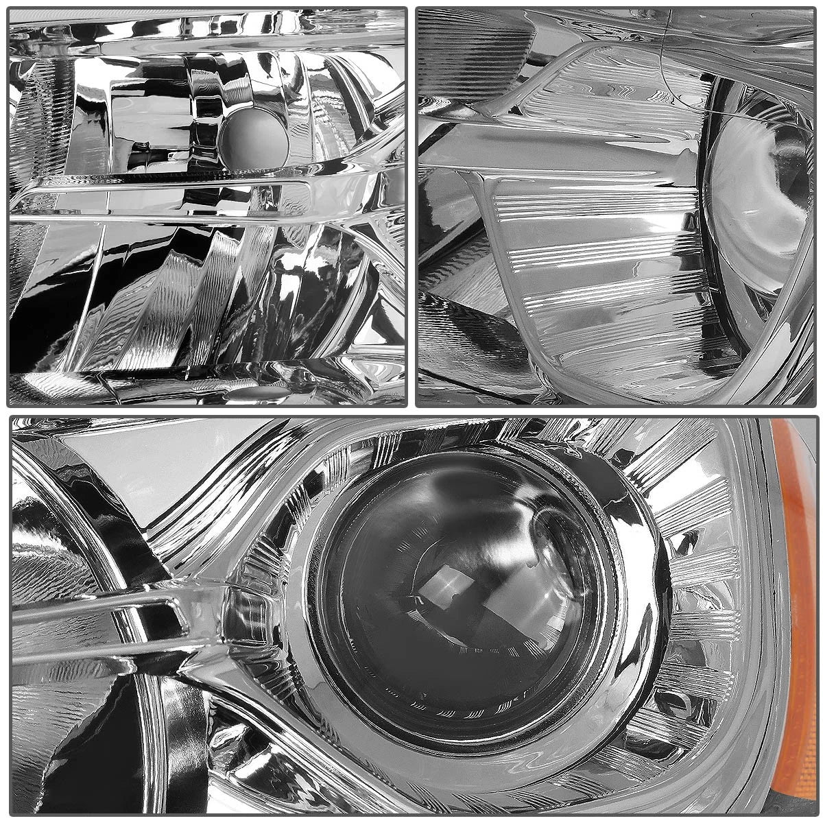 Chrome/Amber Signal Projector Headlights for Grand Cherokee (2014–2016)