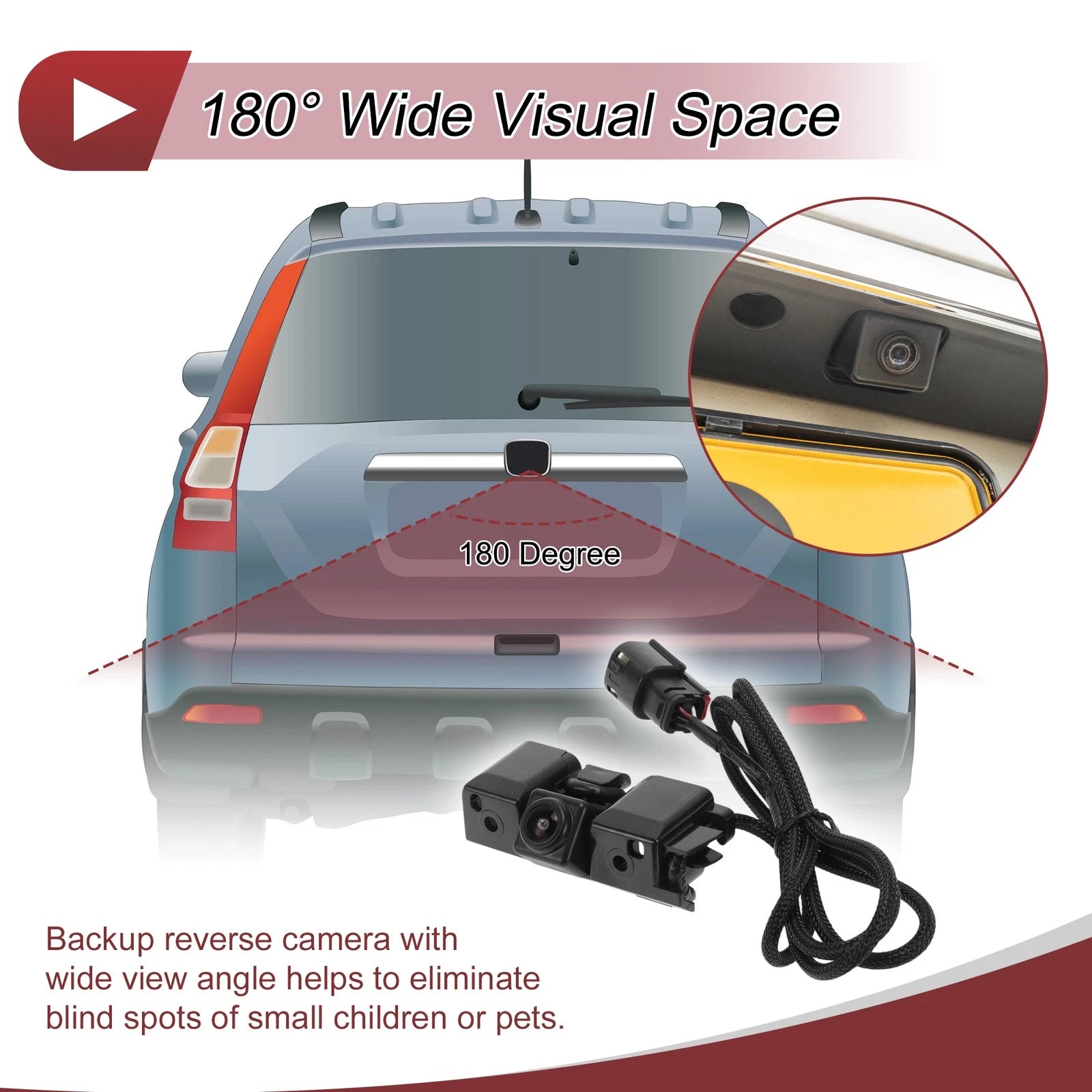 Rear View Camera for GMC Sierra 1500 (2014–2020) 120-180 Degree
