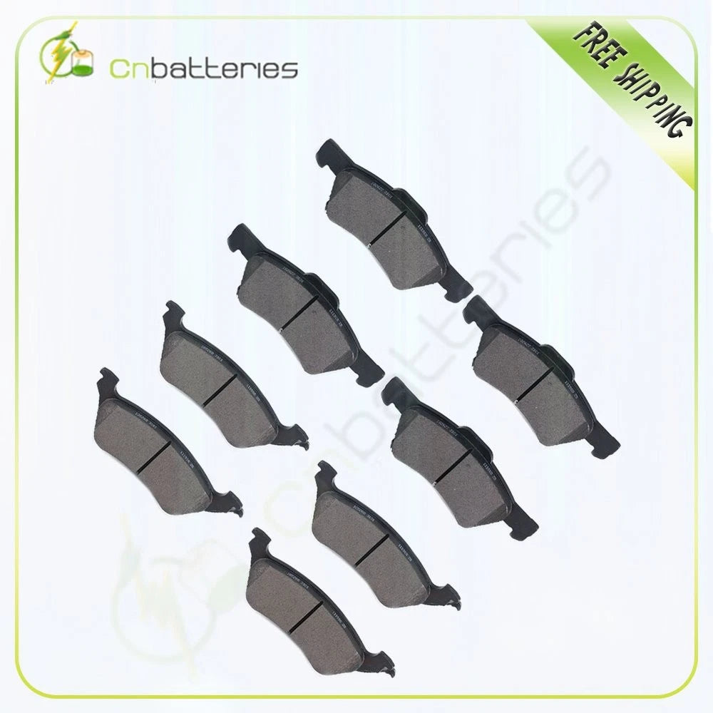 Set of 8 Metallic Brake Pads for Chrysler Town & Country, Dodge Caravan