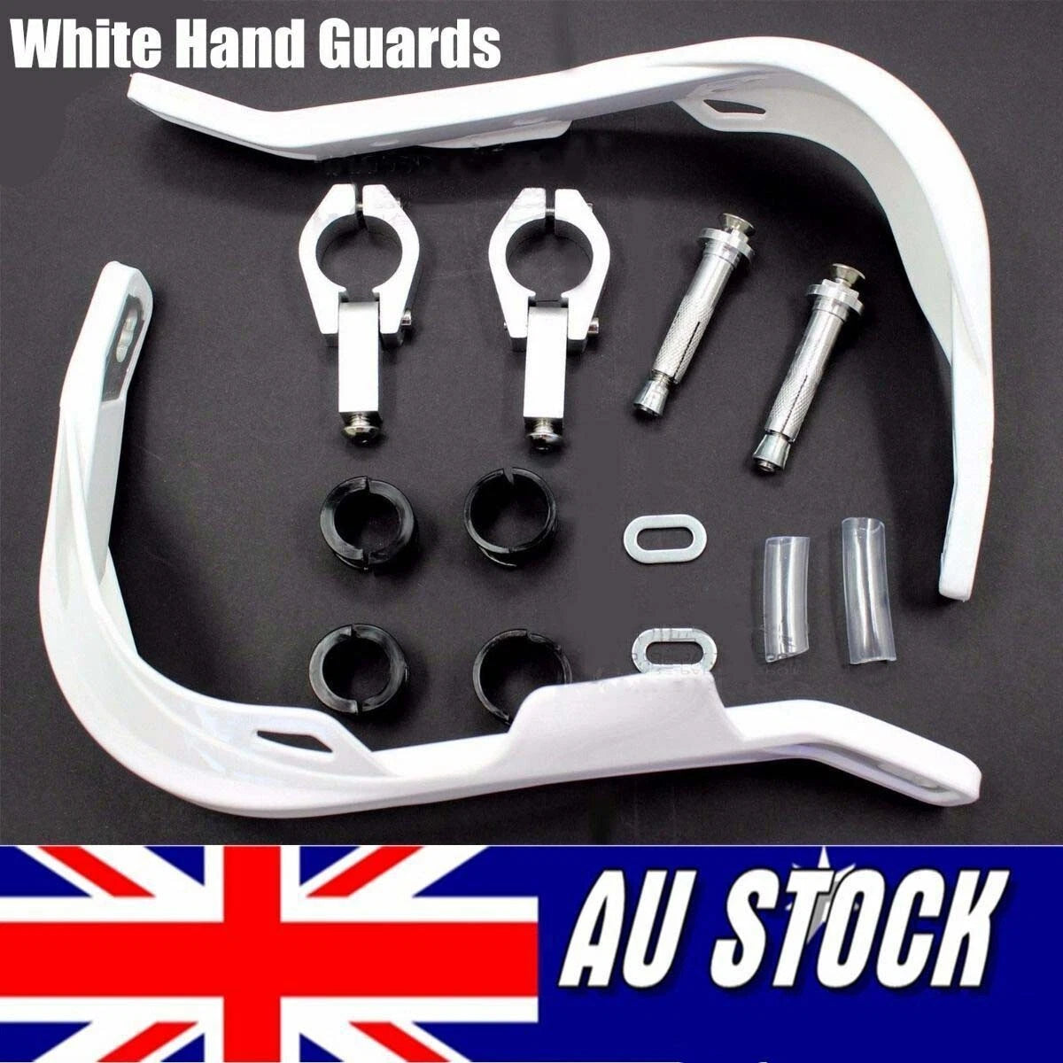 28MM 11/8" White Hand Guards for Suzuki Kawasaki Yamaha (Motorbike)
