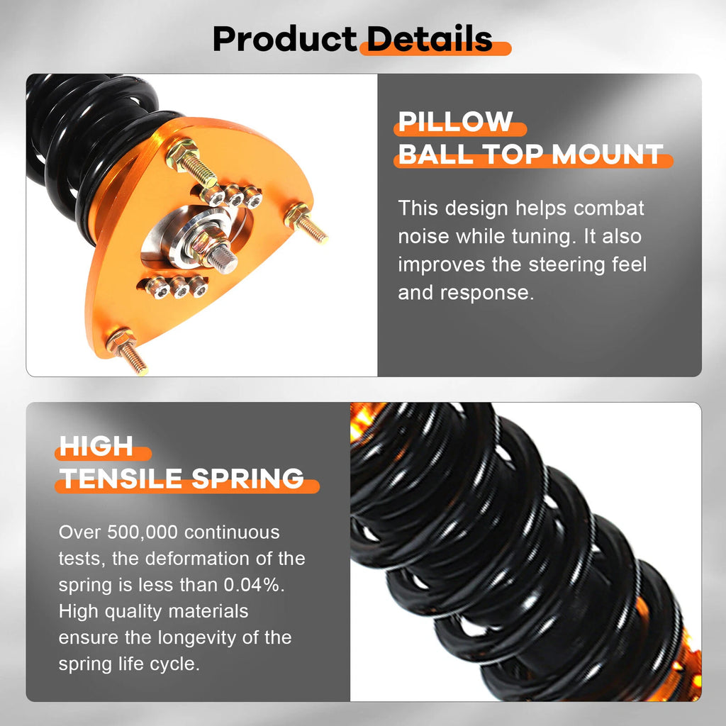 Coilovers for Subaru WRX GC8 (1993–2001) Adj Height Struts Suspension Kits
