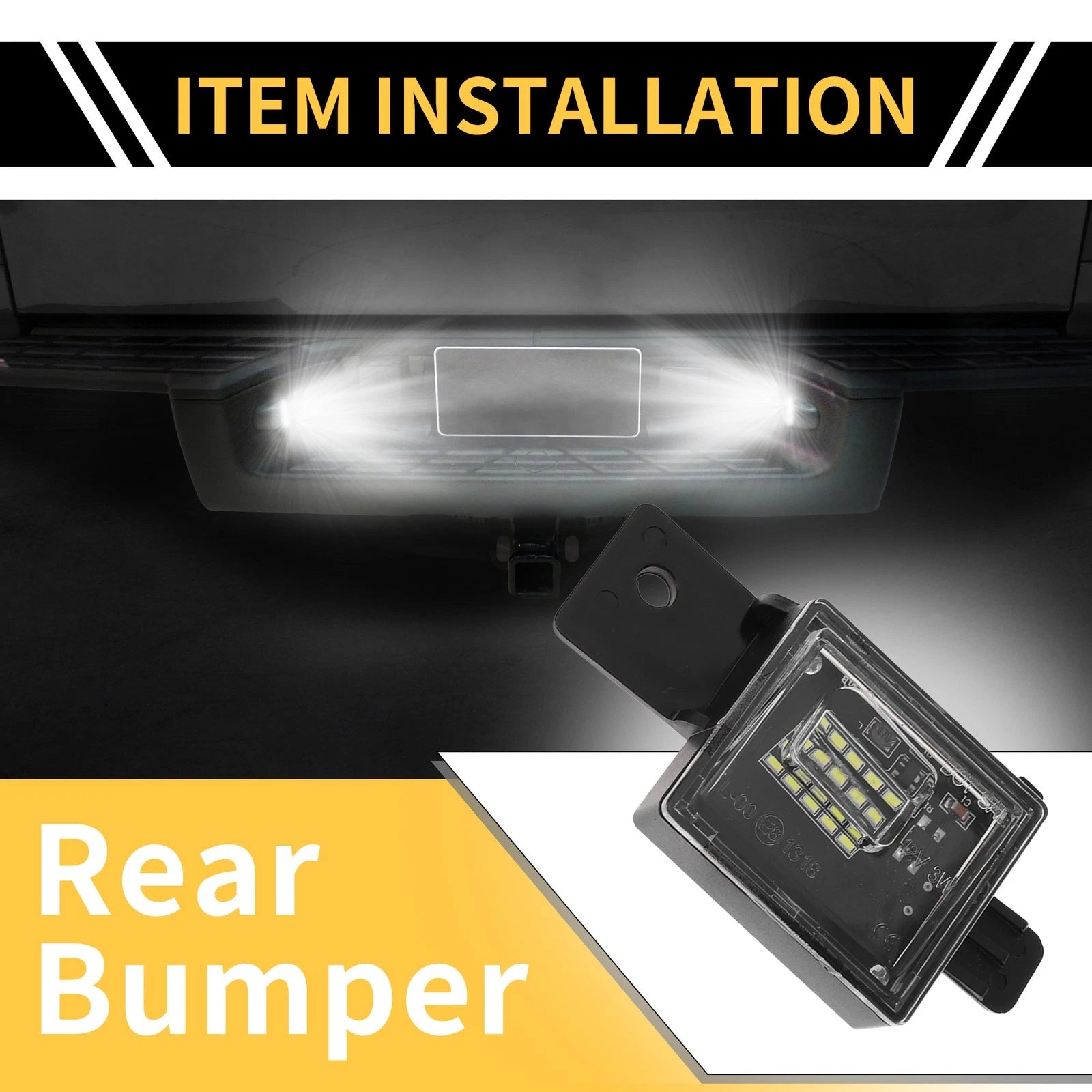 2X License Plate Light Tag Lamp White for Chevrolet Silverado 