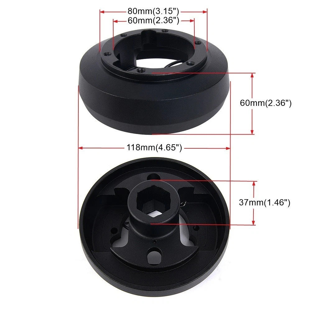 6 Bolt Steering Wheel Short Hub Adapter for Ford Mustang, Mazda 3