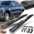 Set of 2 Black 6" Oval Side Step Nerf Bars for Chevy Silverado (2019–2021)