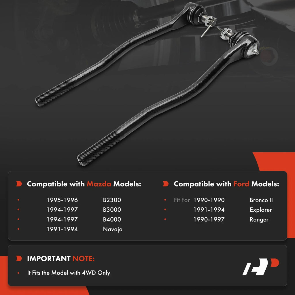 2X Front Inner Tie Rod Ends for Ford Explorer Ranger (1990-1997)