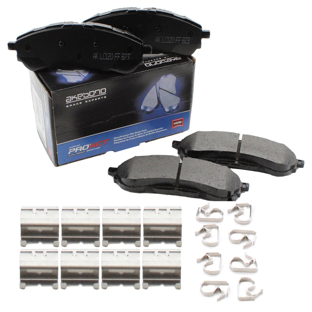 Set of 4 Akebono ProACT Rear Ceramic Brake Pads for Ford Ranger (2019–2023)