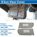 Sun Visor Cover Set for Chevy Tahoe (1995–1999) Left & Right Gray