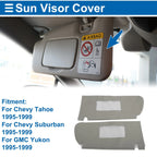 Sun Visor Cover Set for Chevy Tahoe (1995–1999) Left & Right Gray
