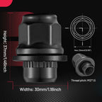 24Pcs M12x1.5 Black Lug Nuts 21mm Hex for Lexus GS300 GS350 (1998–2019)