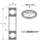 Deep Groove Ball Bearing P6 for Scooter Skateboard Wheel (70x90x10mm)