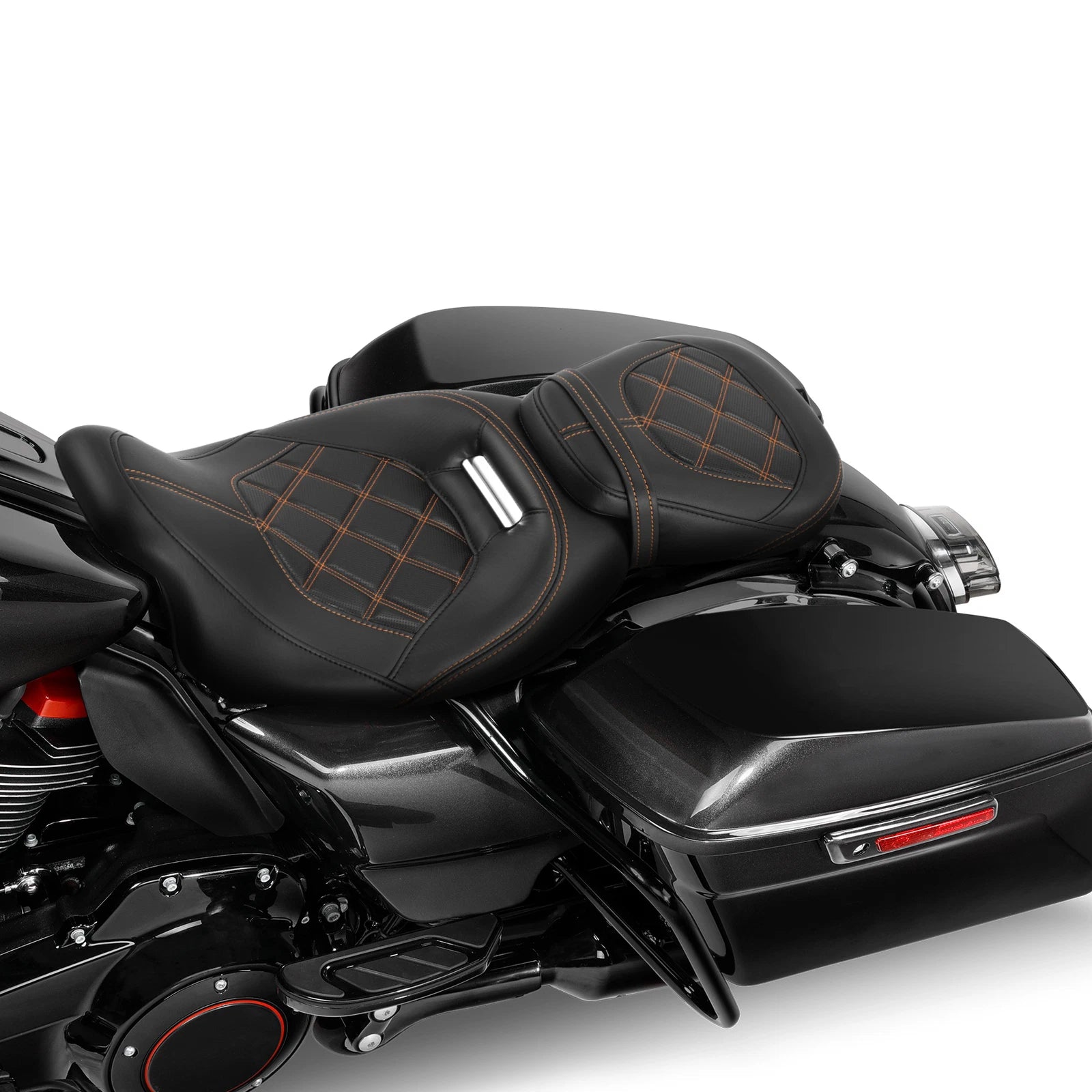 Rider Passenger Seat for Harley Touring Electra Glide (2009–2023) Black