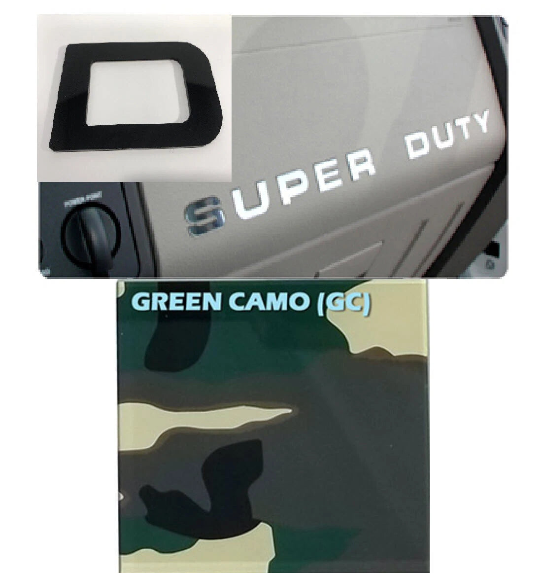 Dash Letter Inserts Camouflage for 2008–2016 Ford F250 Super Duty