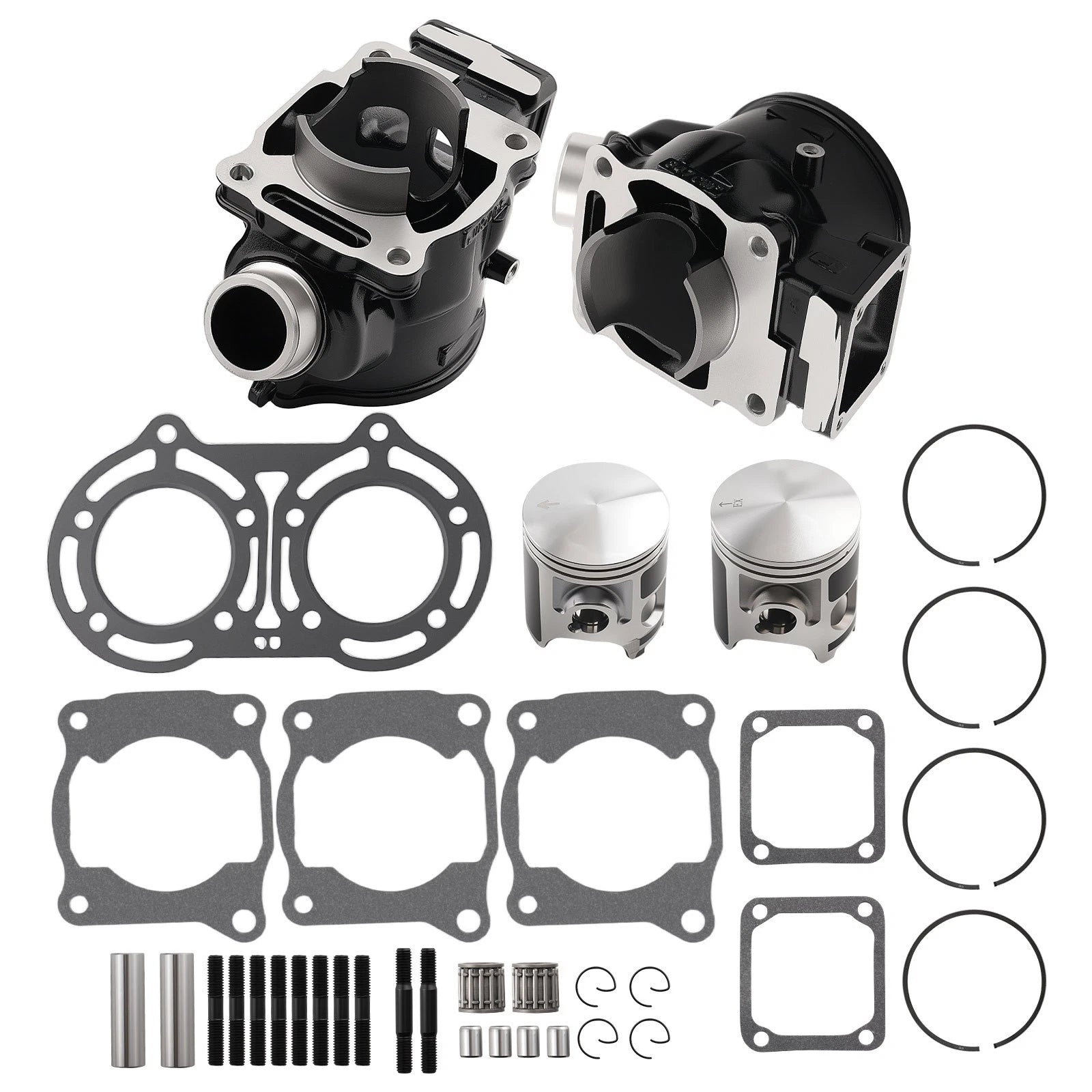 2 Cylinder Head Piston Gasket Top End Kit for Yamaha Banshee YFZ350 (1987–2006)