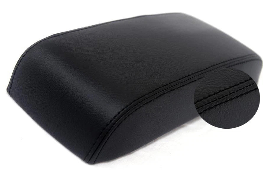 Center Console Lid Armrest Cover for Dodge Journey (2009–2010) Black Leather